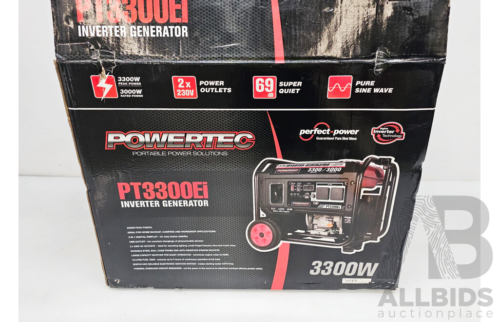 Powertec (PT3300Ei) Portable Inverter Generator