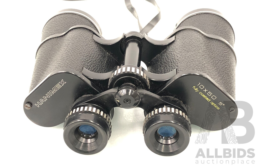 Vintage Hanimex 10 X 50 Binoculars with Hard Case