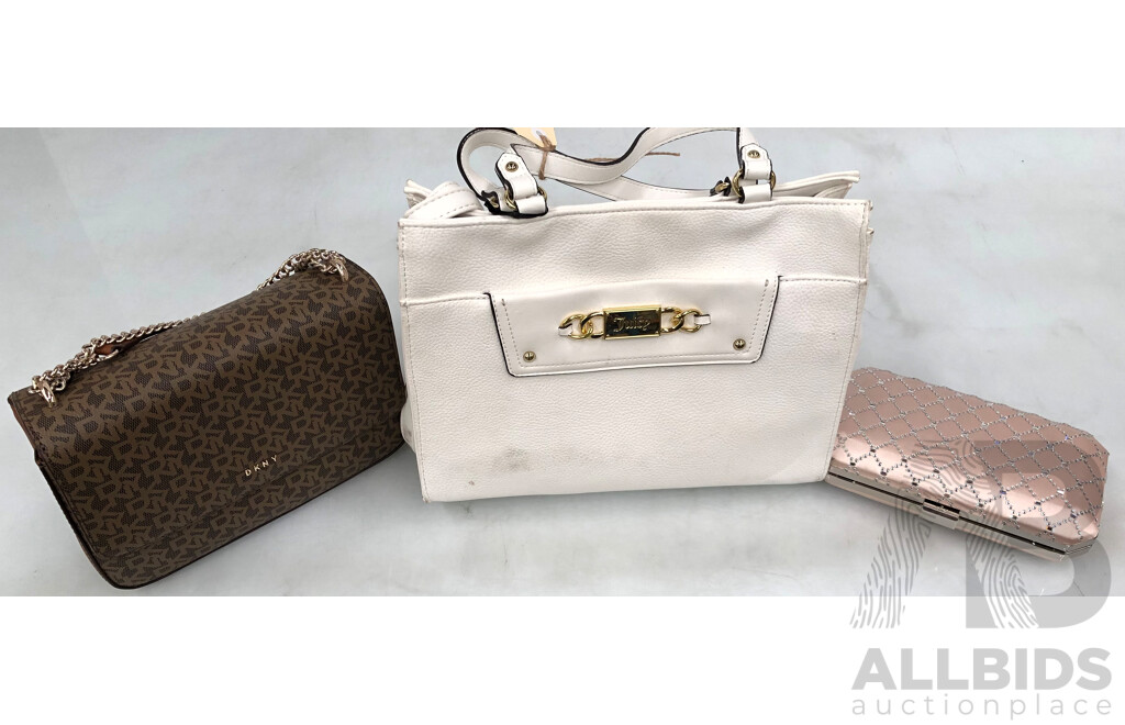Faux Clutch Bag, Tote Bag and Shoulder Bag - Lot of Three - New - ORP $284.00