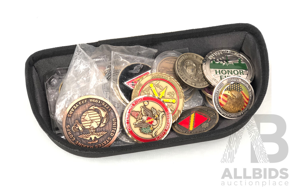 Military Challenge Coins - Lot of 26