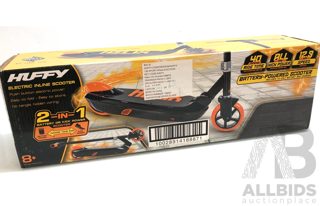 Huffy 12 Volt Electric Incline Scooter - New