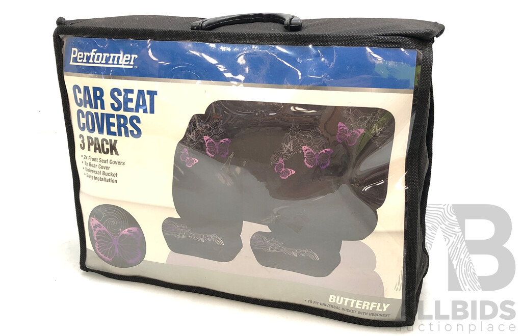 Performer Butterfly Car Seat Covers 3 Pack - Brand New