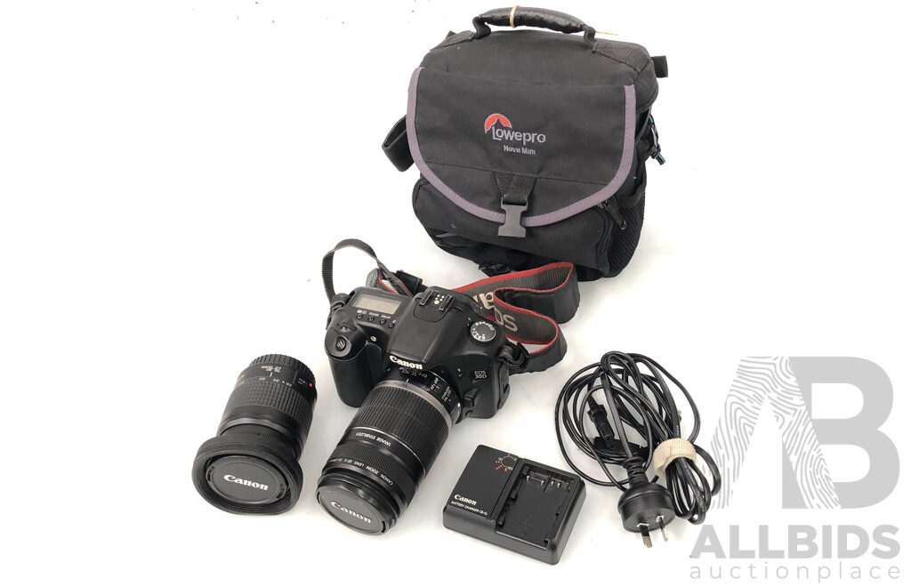 Canon EOS 30D 8.0 Megapixel Digital Camera with Two Lenses and Lowepro Soft Case