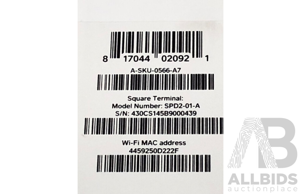 Square Terminal Portable Card Payment Machine - New