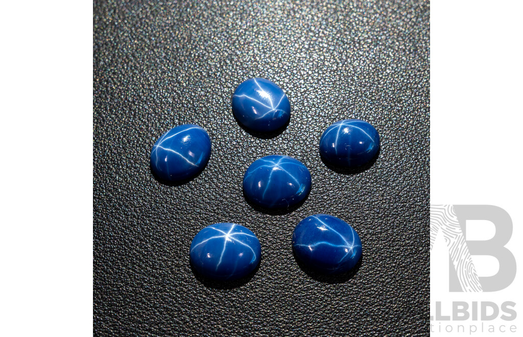 (6) Star Sapphire Cabochons 40.95 Ct