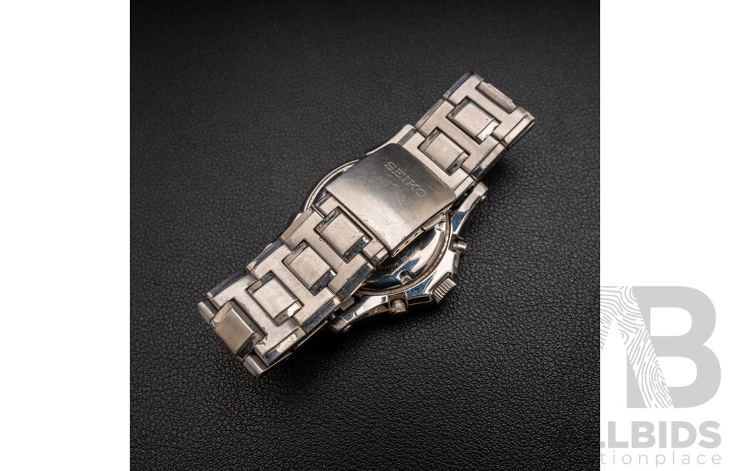 Seiko Premier Chronograph Mens Watch, 7T62-0JW0, 43mm