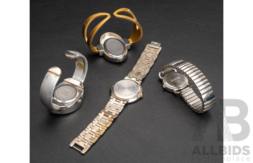 Collection of (4) Ladies Watches Including Mimco, Terner and Delta