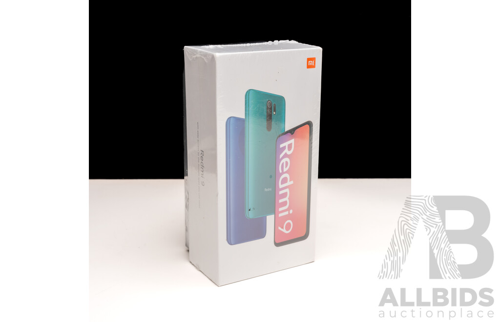 Redmi 9 Carbon Grey 4GB RAM 64GB ROM Unlocked Smartphone & Mi Smart Band 4 Touch Screen 5ATM Watch Pack - NEW Sealed