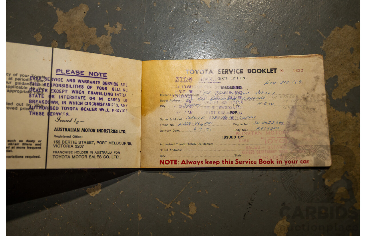 1/1973 Toyota Corolla KE20 2d Sedan Black Ported Rotary 2.3L - Modified & Engineered