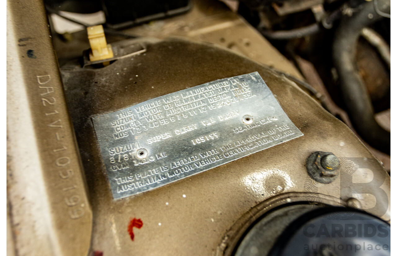 8/1987 Suzuki Super Carry Van DA21V 2d Van Brown 1.0L