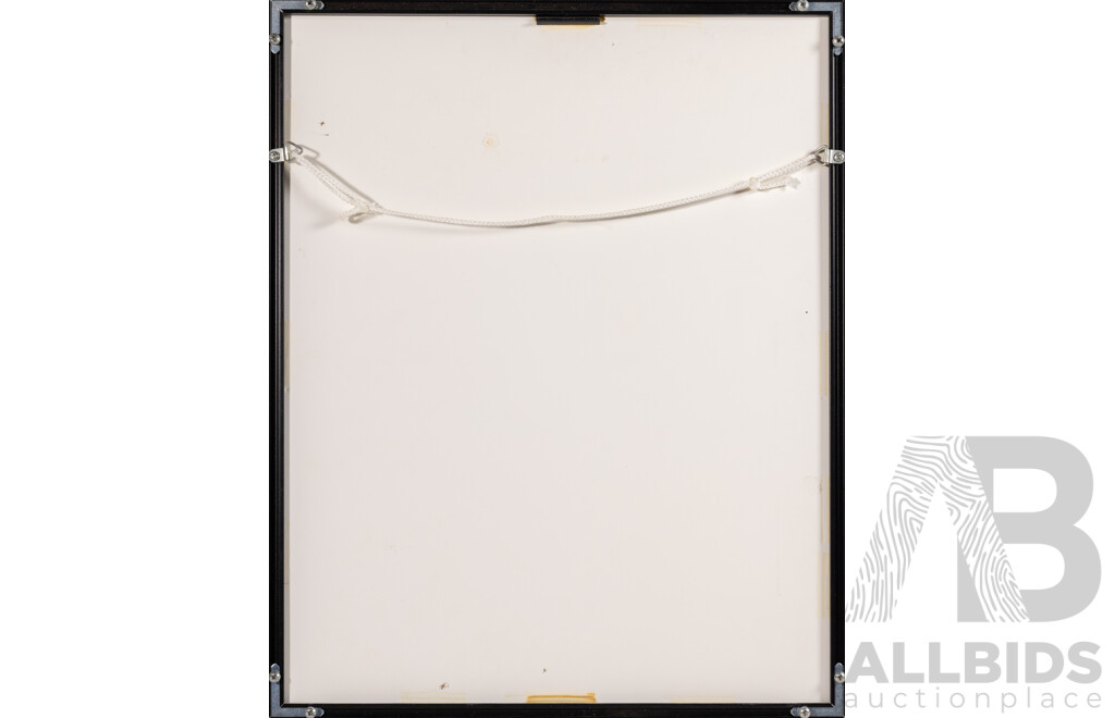 Bob Russell, (20th Century, Australian, 1929-2007), Banksia & Jar (1981), Wonderful Artist's Proof Signed Original Linocut, 52 x 41 cm (frame)