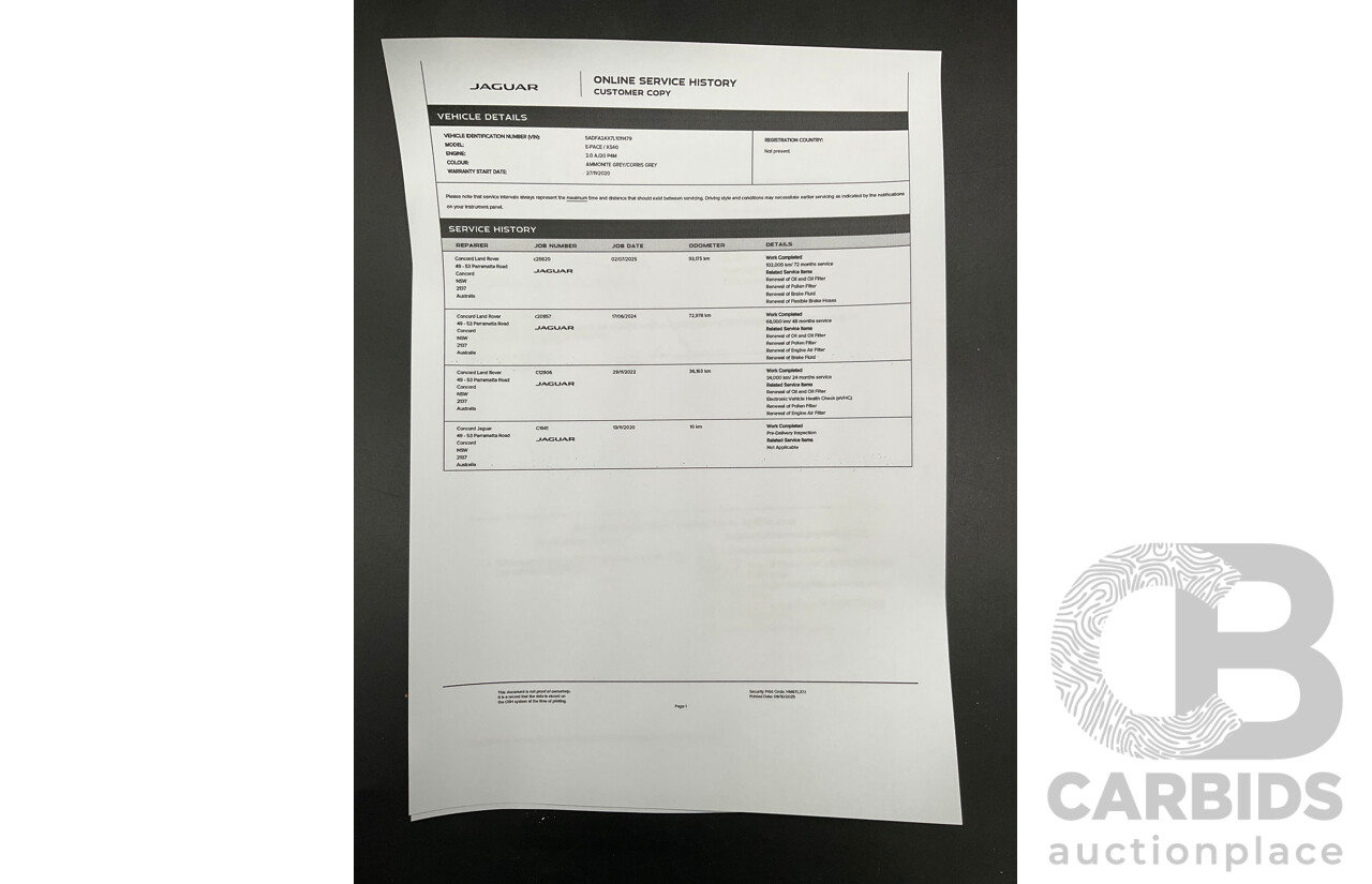 11/2020 Jaguar E-Pace P250 Chequered Flag (AWD 183KW) X540 MY20 4d Wagon Corris Grey Metallic Turbo 2.0L