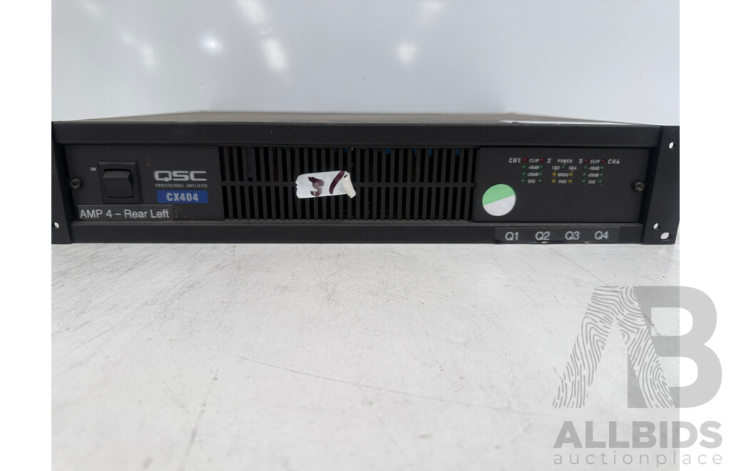 QSC CX404 Ampilifier - 4 Channel - 250 W/8 OHMS