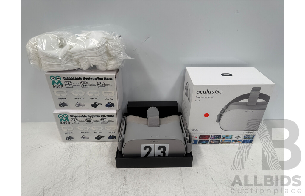 Oculus Go - Standalone VR - 64GB + 2x Boxes of Disposable Hygiene Eye Masks