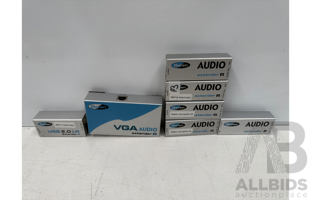 4x Gefen Audio Extender R + 1x Gefen Audio Extender S + 1x Gefen VGA Audio Extender R + 1x Gefen USB 2.0 LR Extender R
