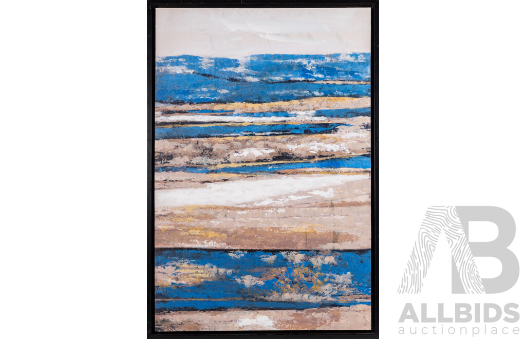 Artist Unknown, (20th Century), Sea, Sky, & Sand, Mixed Media Acrylic on Canvas, 95 x 65 cm (frame)
