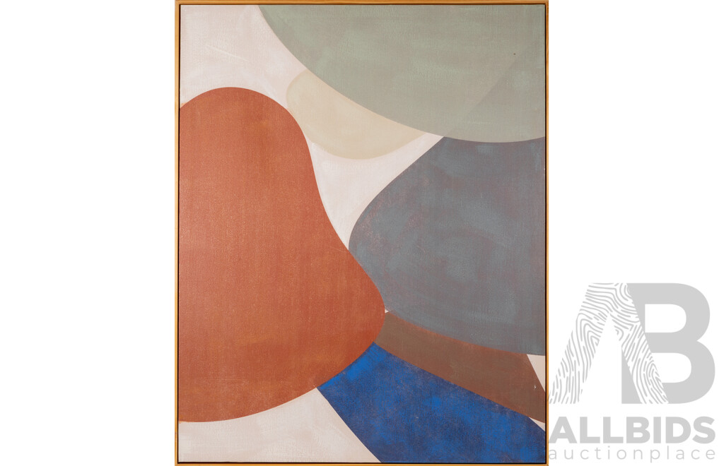 Artist Unknown, (20th Century), Painted Shapes, Reproduction Canvas Print, 100 x 80 cm (frame)