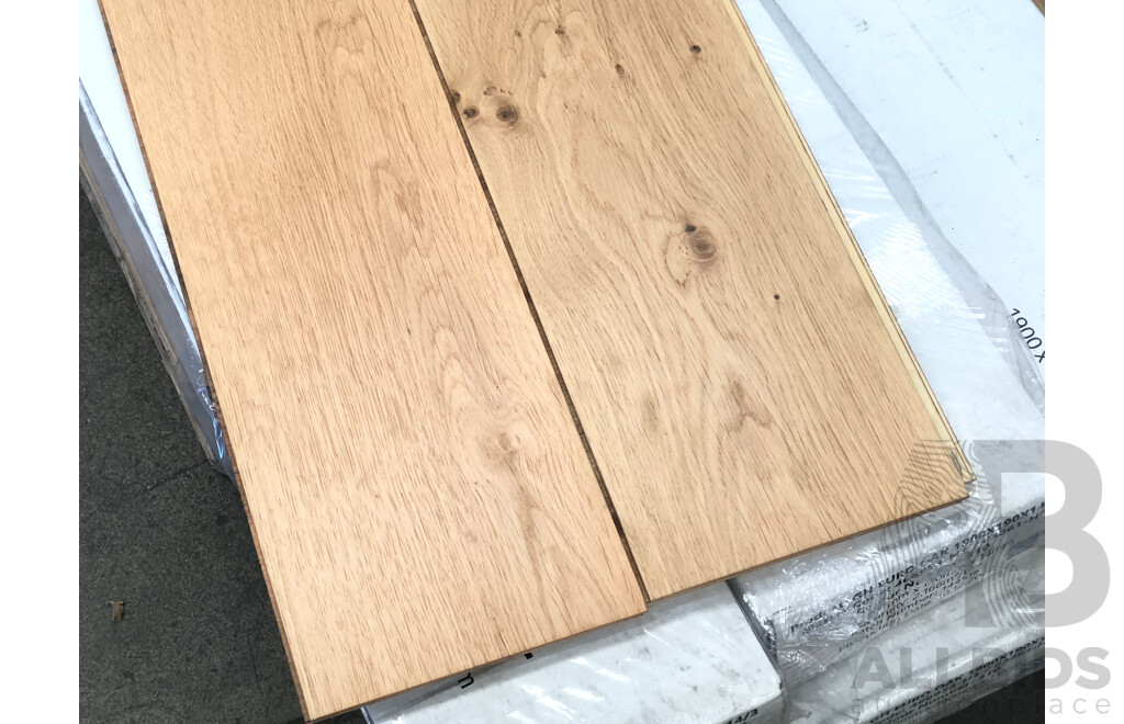 Godfrey Hirst 14mm Laminate Flooring - European Natural Oak Finish - 10.83 Square Meters - Brand New