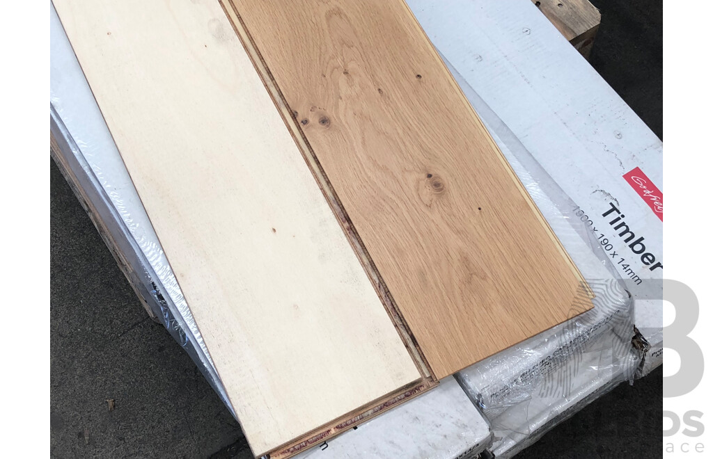 Godfrey Hirst 14mm Laminate Flooring - European Natural Oak Finish - 10.83 Square Meters - Brand New