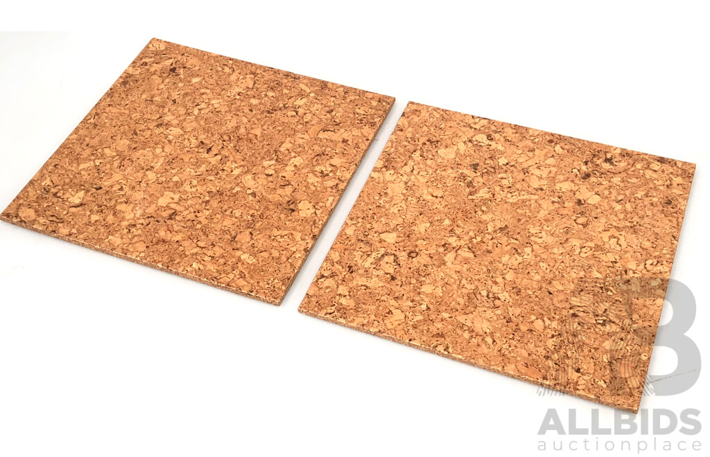 New Generation 305mm Square Commercial Cork Floor Tiles - New Copenhagen - 37.2 Square Meters - Brand New