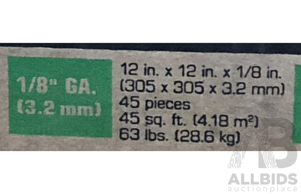 Armstrong 305mm Square Commercial Vinyl Floor Tiles - Bianco - 29.26 Square Meters - Brand New