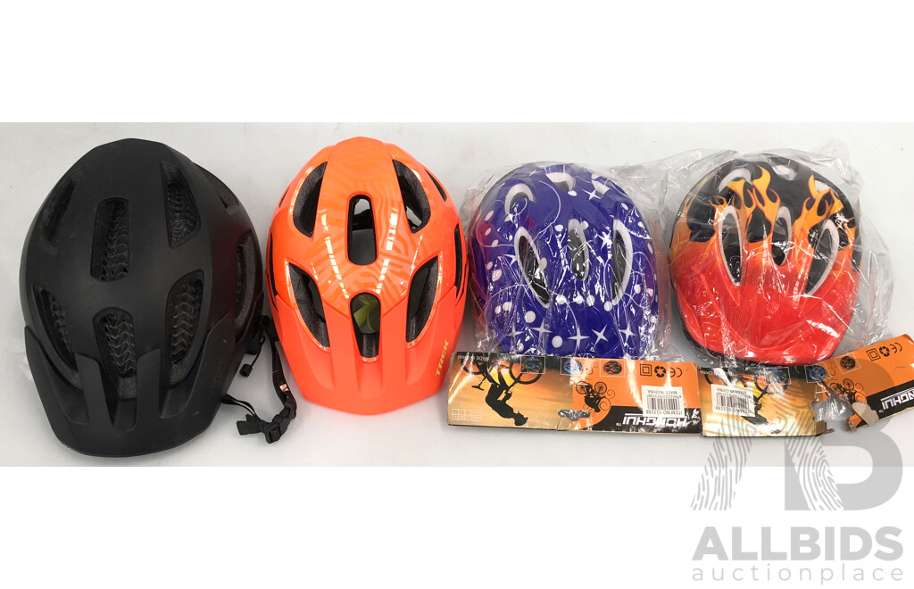 Bike Helmets - Lot of Four