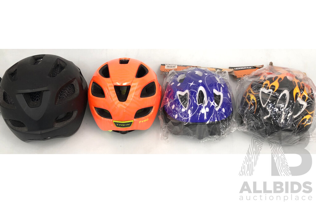 Bike Helmets - Lot of Four