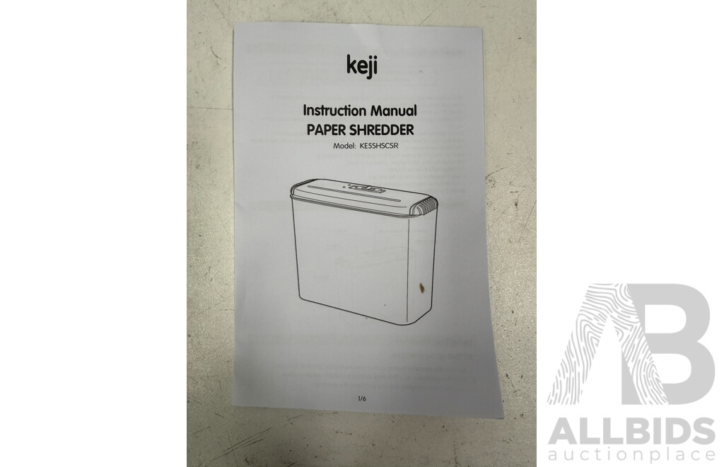 Keji Strip Cut Shredder - 8 Litre Capcity