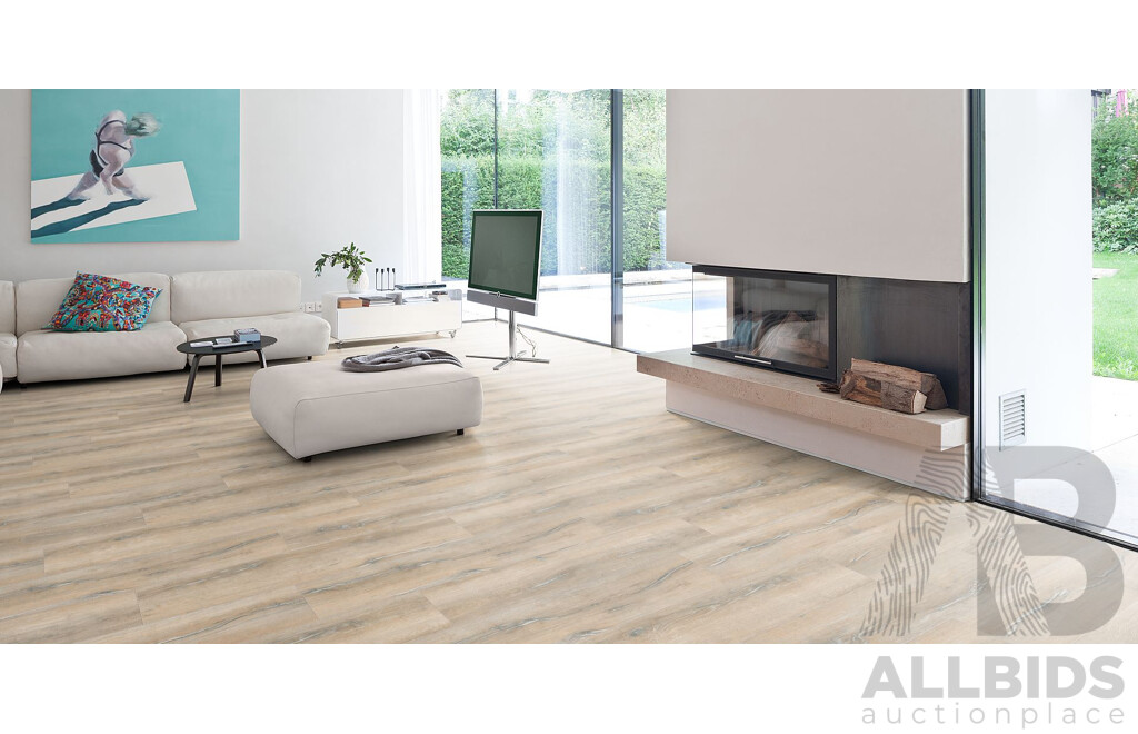 Aspire 5mm Hybrid Luxury Laminate Flooring - Pale Gorge Finish - 20.1 Square Meters - New