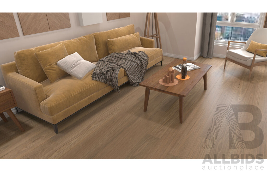 Clever Choice Hybrid Shield 10mm Laminate Flooring - Atlantic Spotted Gum Finish - 8.60 Square Meters - Brand New