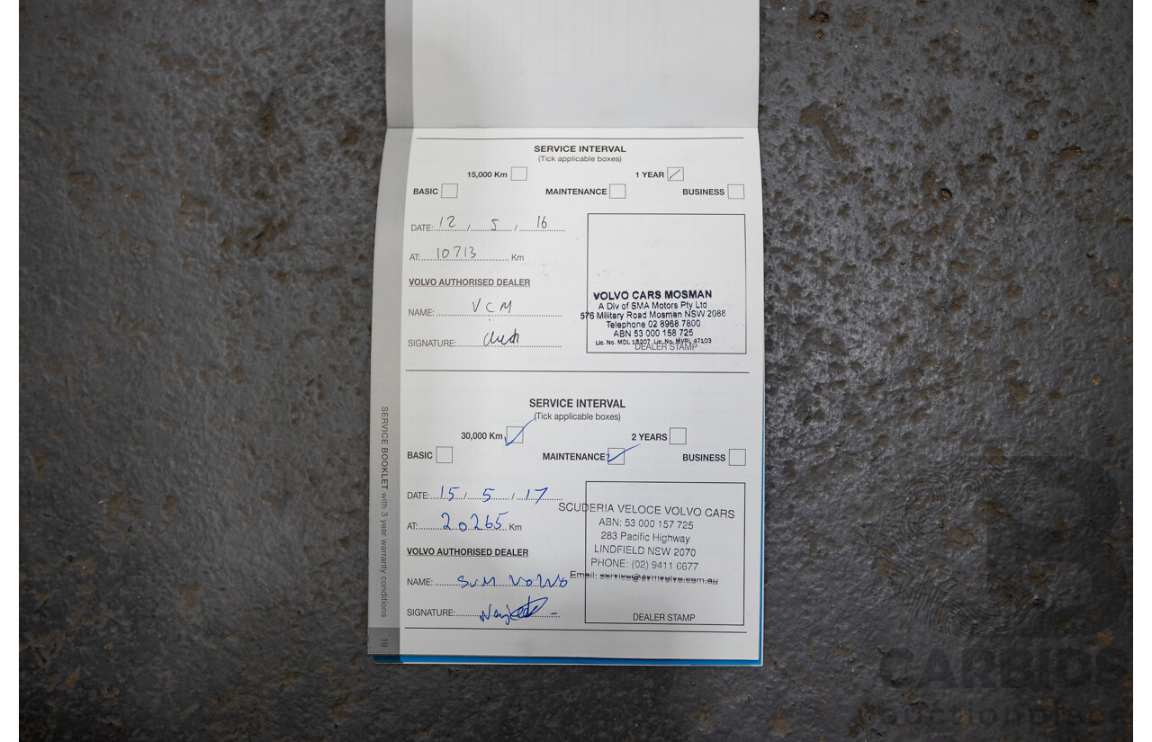 10/2014 Volvo V40 T5 R-DESIGN M MY15 5D Hatchback Black Sapphire Metallic Turbo 2.0L