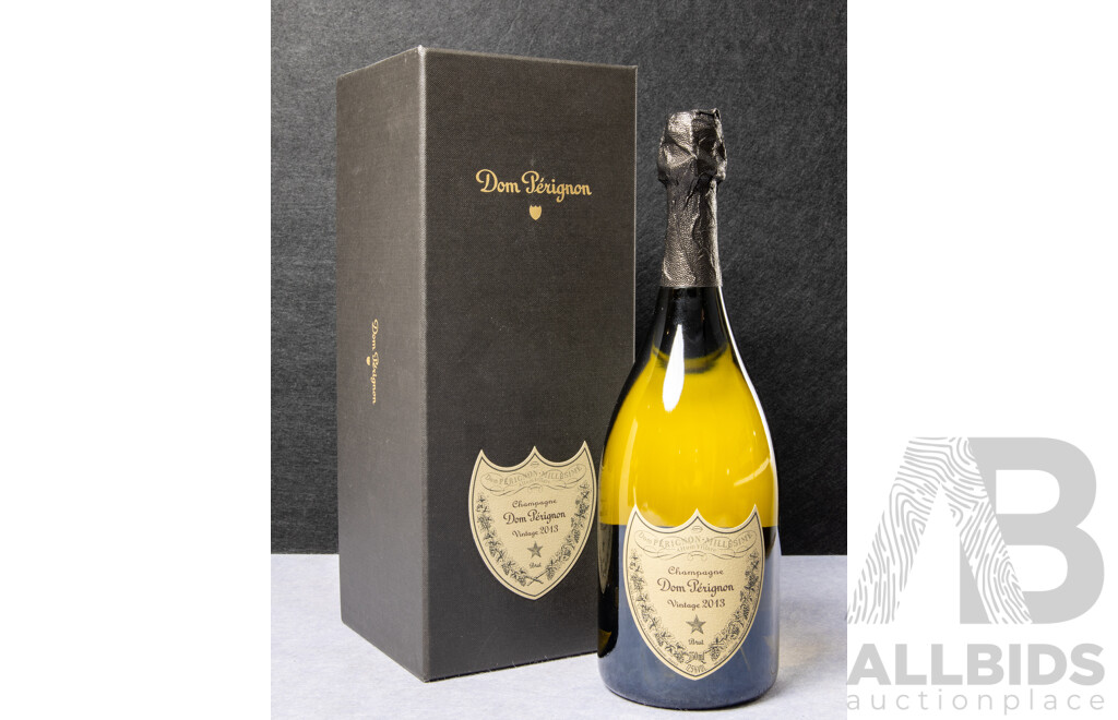 Boxed Dom Perignon Champagne, Vintage 2013