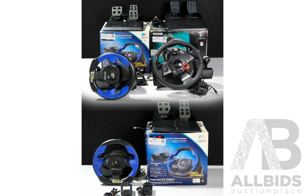 Assorted of Logitech Steering Wheel Controllers for Playstation