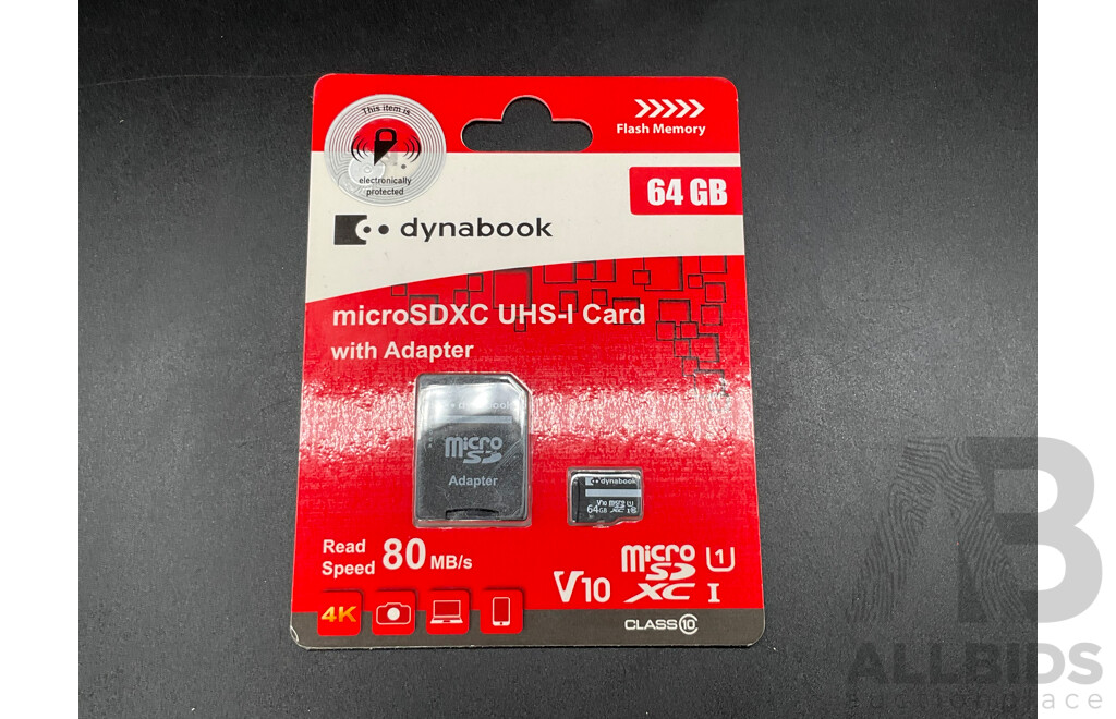 Laser Smart Home Pan/Tilt Camera and Dynabook Micro SDXC UHS-1 Card 64GB