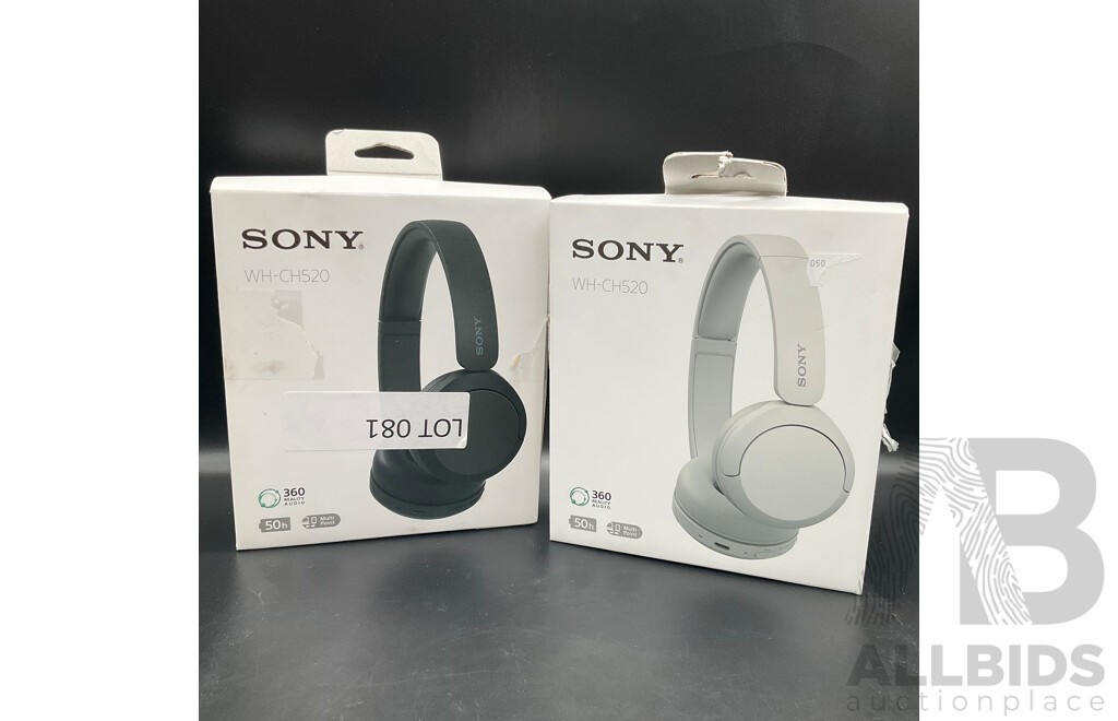 Sony WH-CH520 Headphones X 2