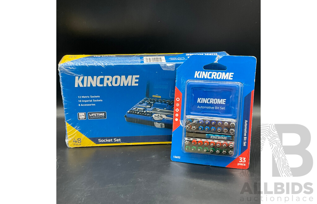 Kinchrome 48 Piece Socket Set and Automotive Bit Set