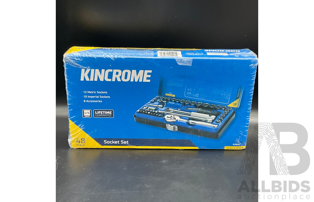 Kinchrome 48 Piece Socket Set and Automotive Bit Set