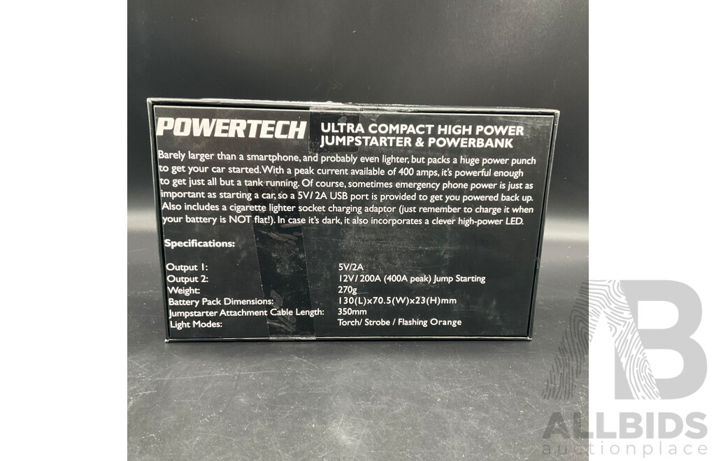 Nextech Wire-Free Wifi Battery Camera and Powertech Jumpstarter and Powerbank