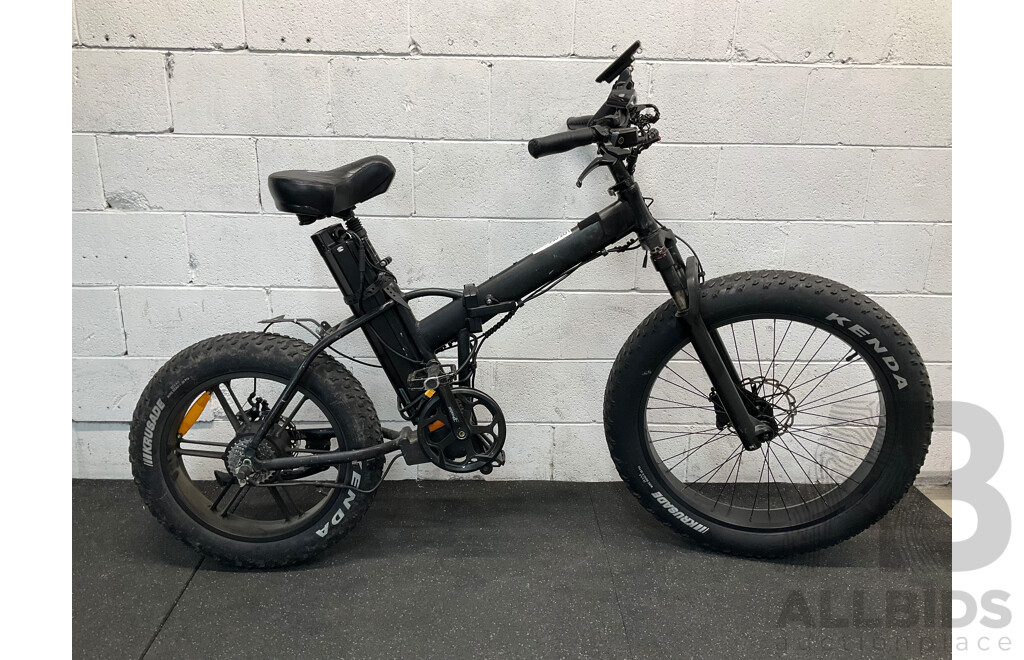 Black Folding Electric Bike