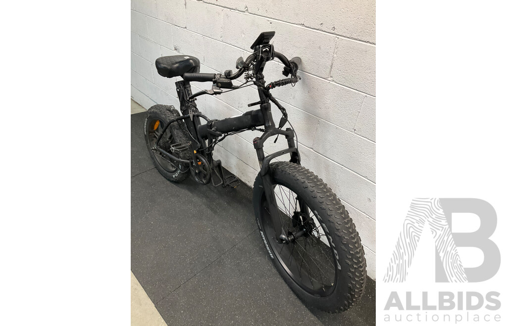 Black Folding Electric Bike