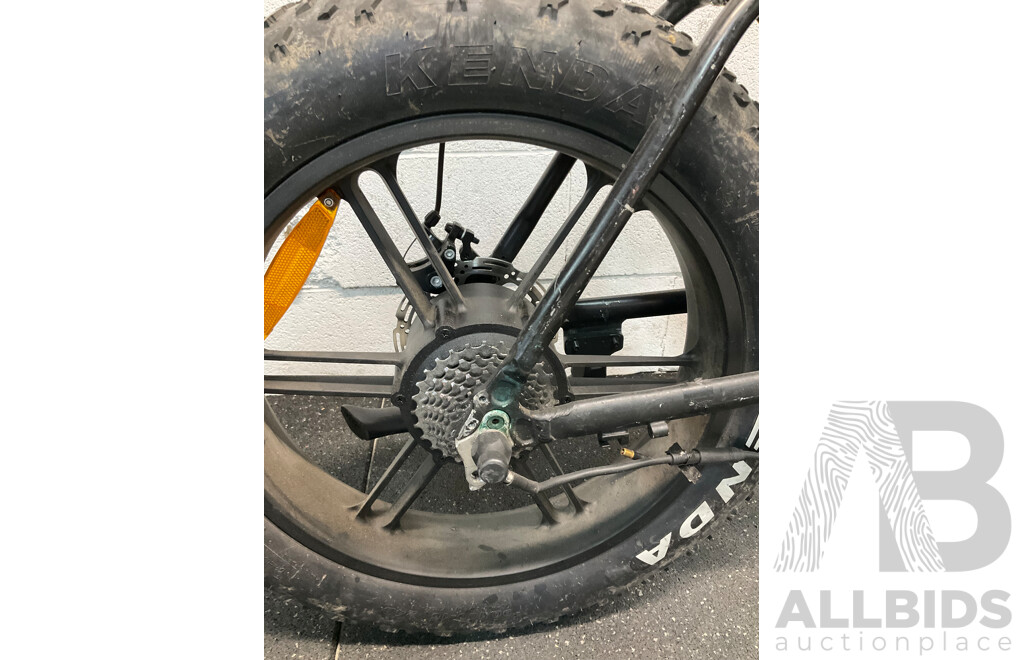 Black Folding Electric Bike