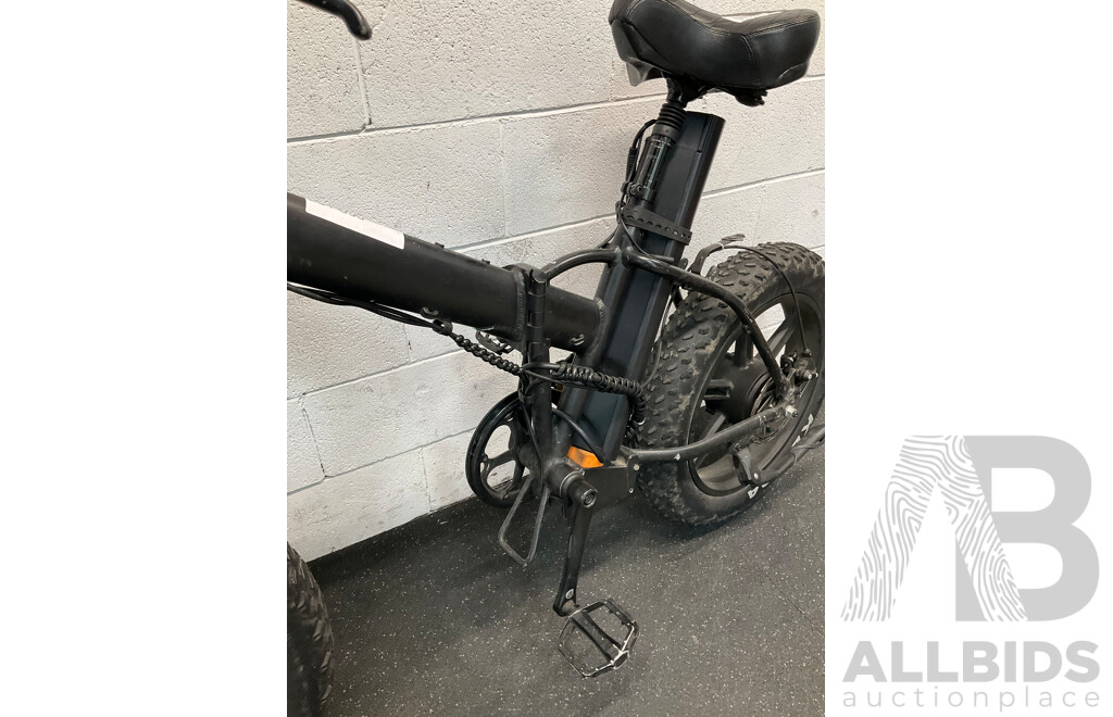 Black Folding Electric Bike