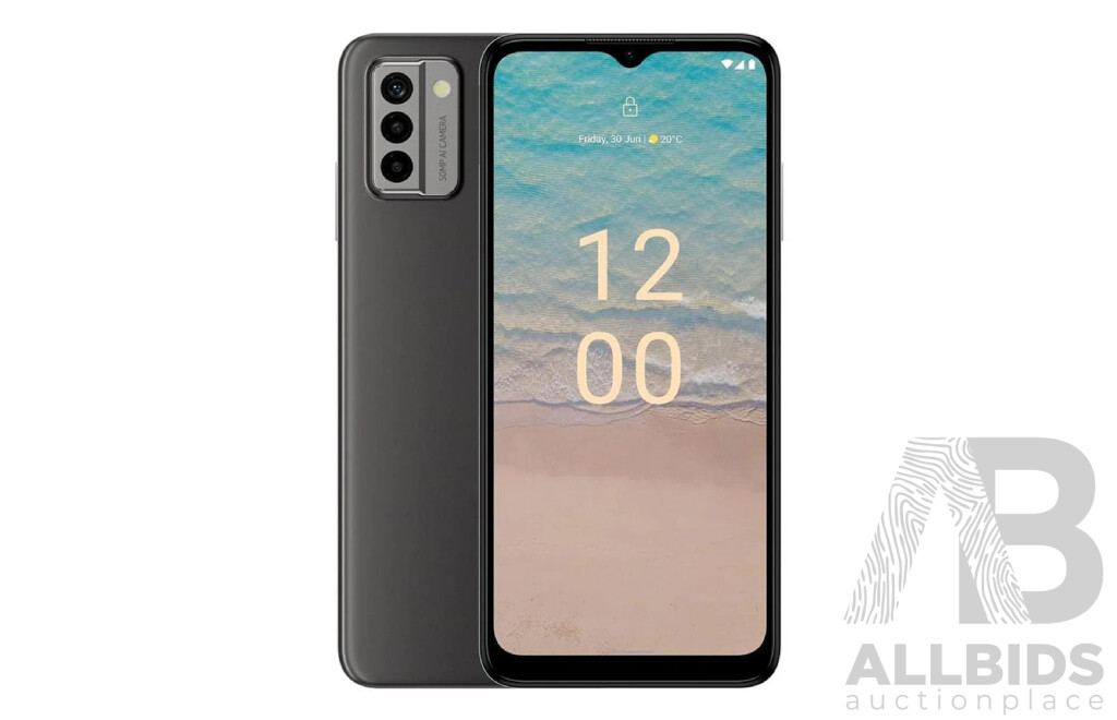 NOKIA G22 Meteor Grey 4G/128GB Smart Phone with Clear Case - ORP $349
