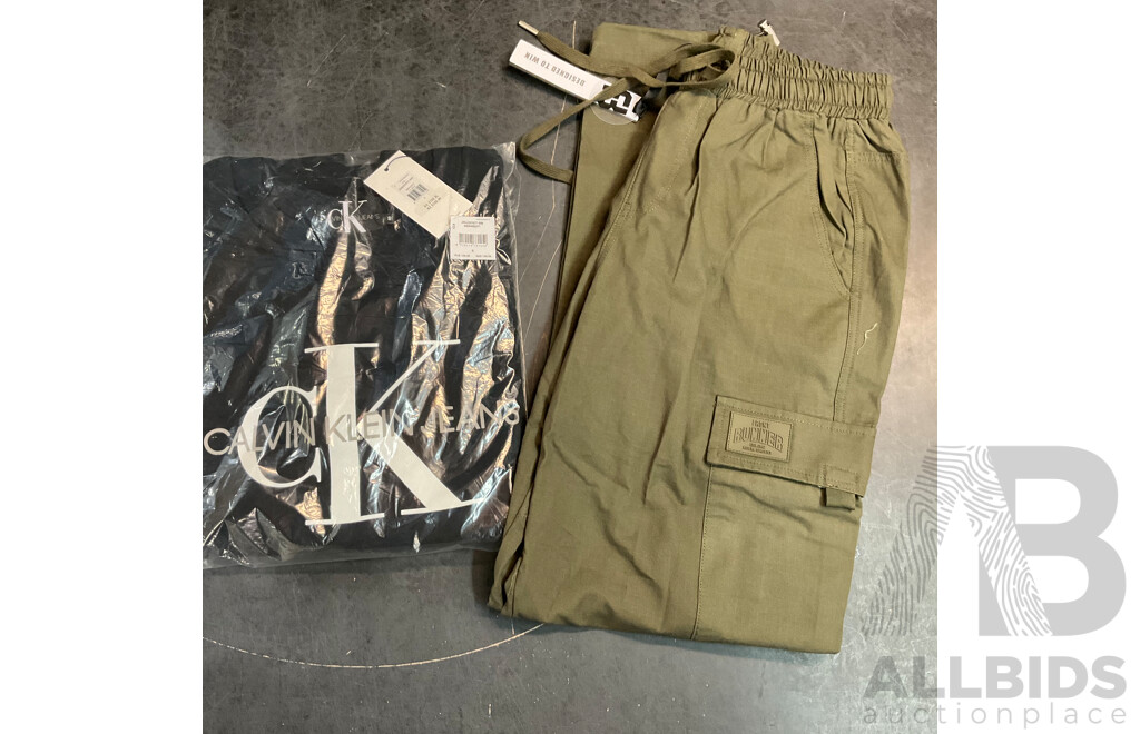 Calvin Klein Black Sweater & FrontBunner Pants - Size S - Lot of 2