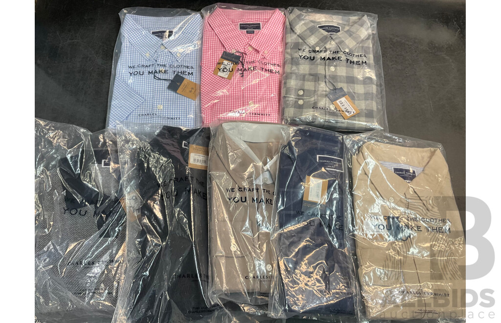 Charles Tyrwhitt Extra Large Shirt and POLO Shirt - Lot of 8
