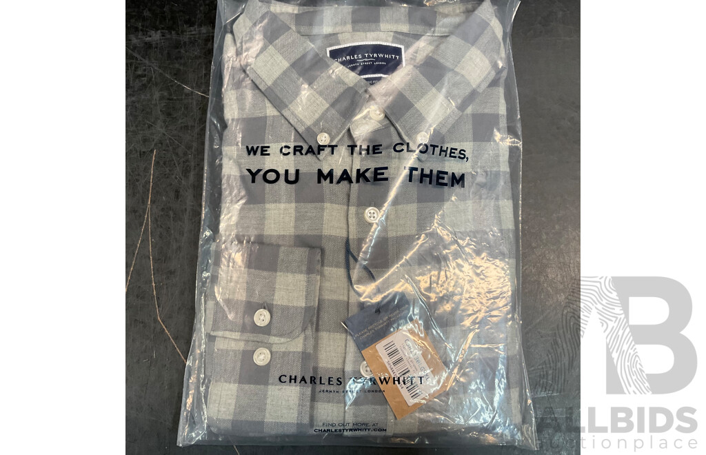 Charles Tyrwhitt Extra Large Shirt and POLO Shirt - Lot of 8