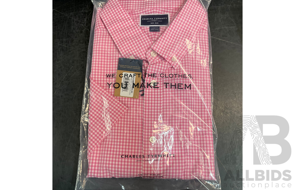 Charles Tyrwhitt Extra Large Shirt and POLO Shirt - Lot of 8