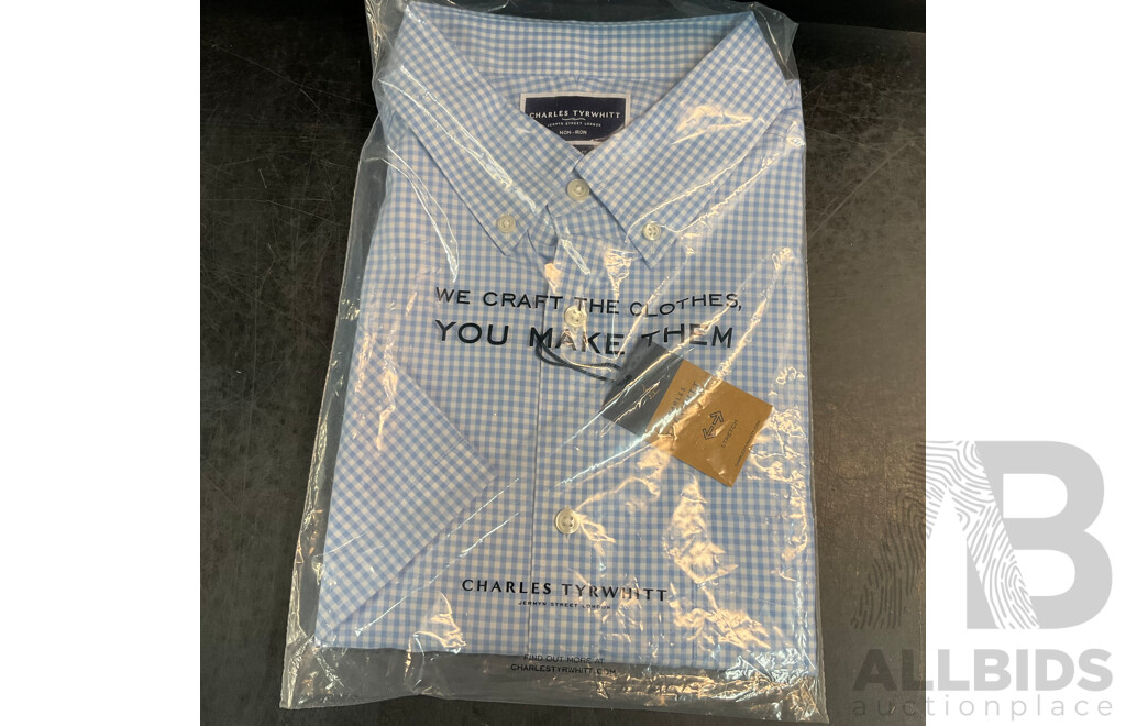 Charles Tyrwhitt Extra Large Shirt and POLO Shirt - Lot of 8