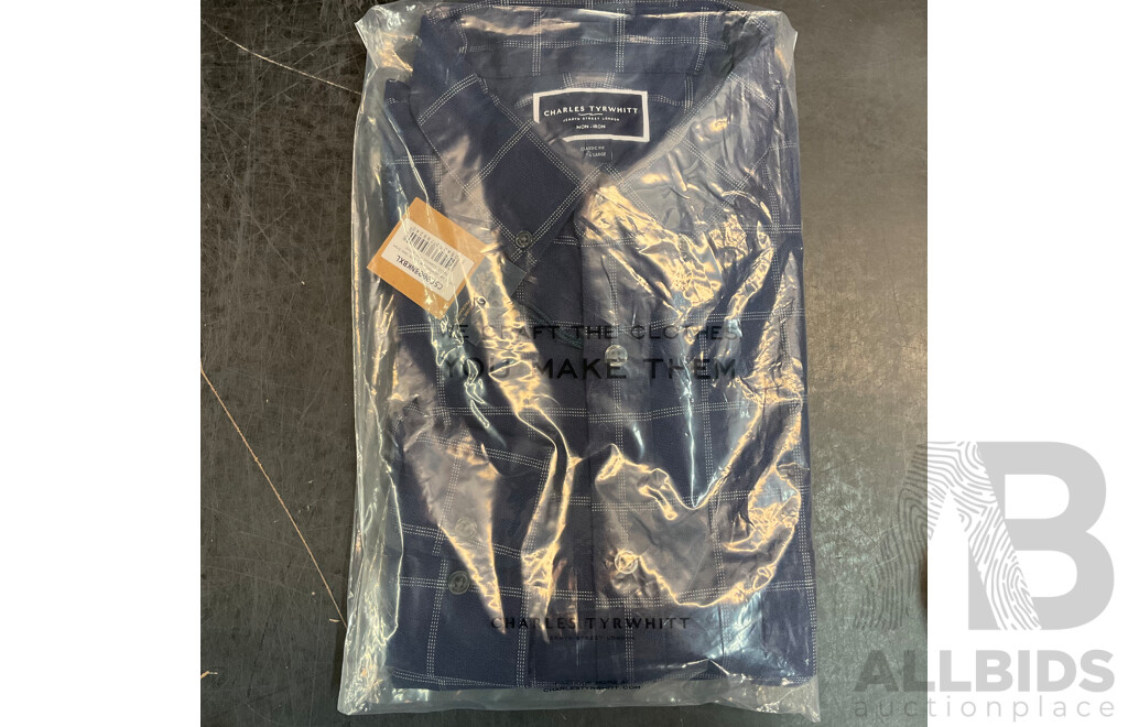 Charles Tyrwhitt Extra Large Shirt and POLO Shirt - Lot of 8