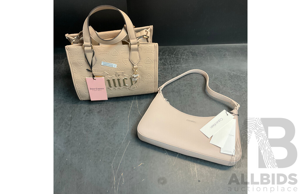 Calvin Klein Pink Should Bag & JUICY Pink Crossbody Bag - Lot of 2